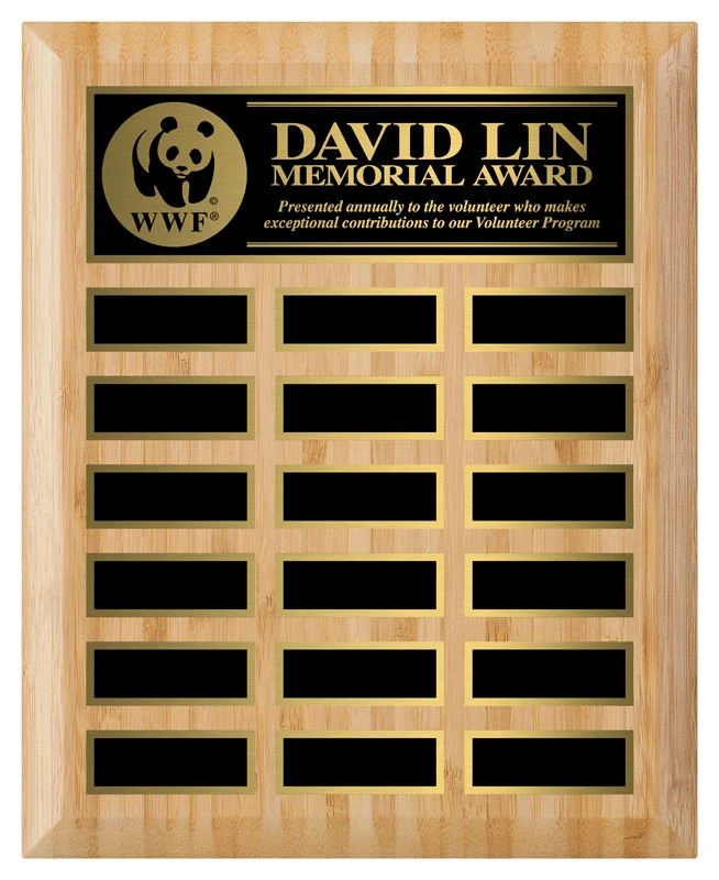 Custom Bamboo Perpetual Recognition Plaque price