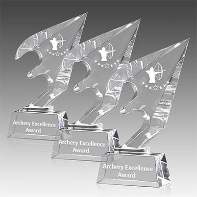 גביעי חץ וקשת קריסטל