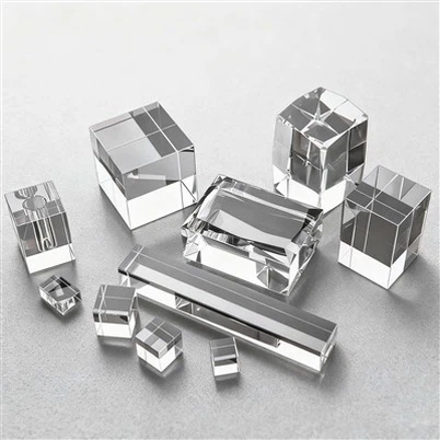 קוביית קריסטל ריקה באיכות גבוהה לחריטה בלייזר