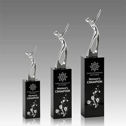 מטאל גולף גביע קריסטל שחור